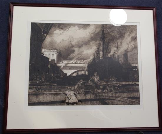 Frank Brangwyn (1867-1956) London Bridge 16.5 x 22in.